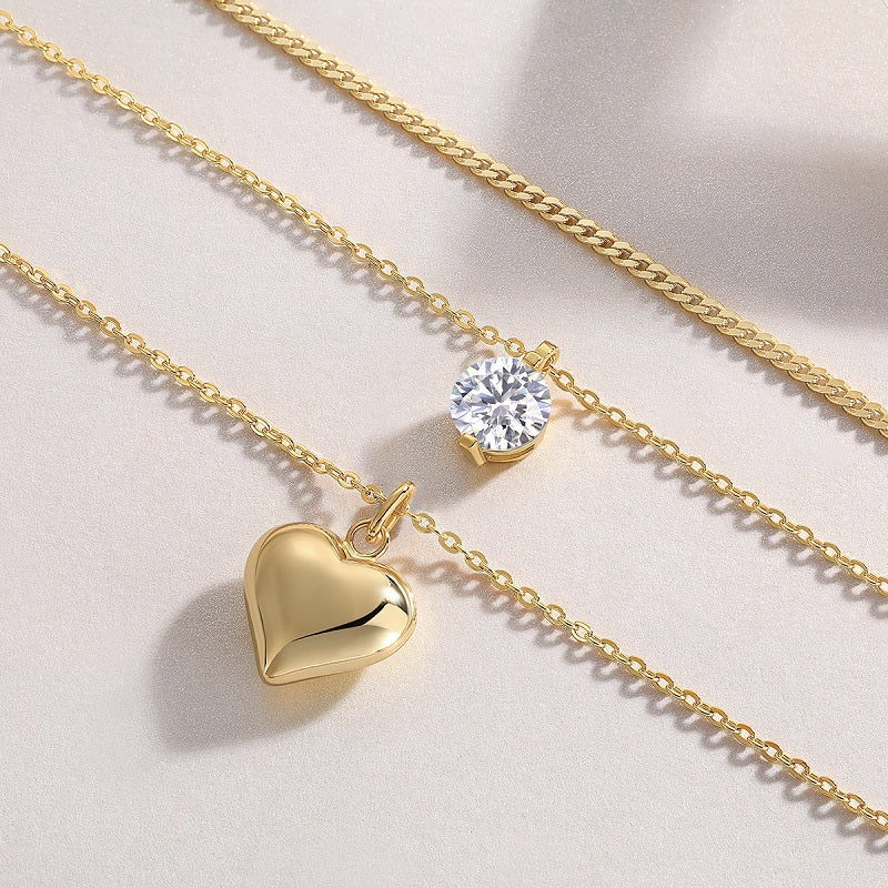 Morganite Pendant Necklace – 2 Carat | Gold-Plated Sterling Silver