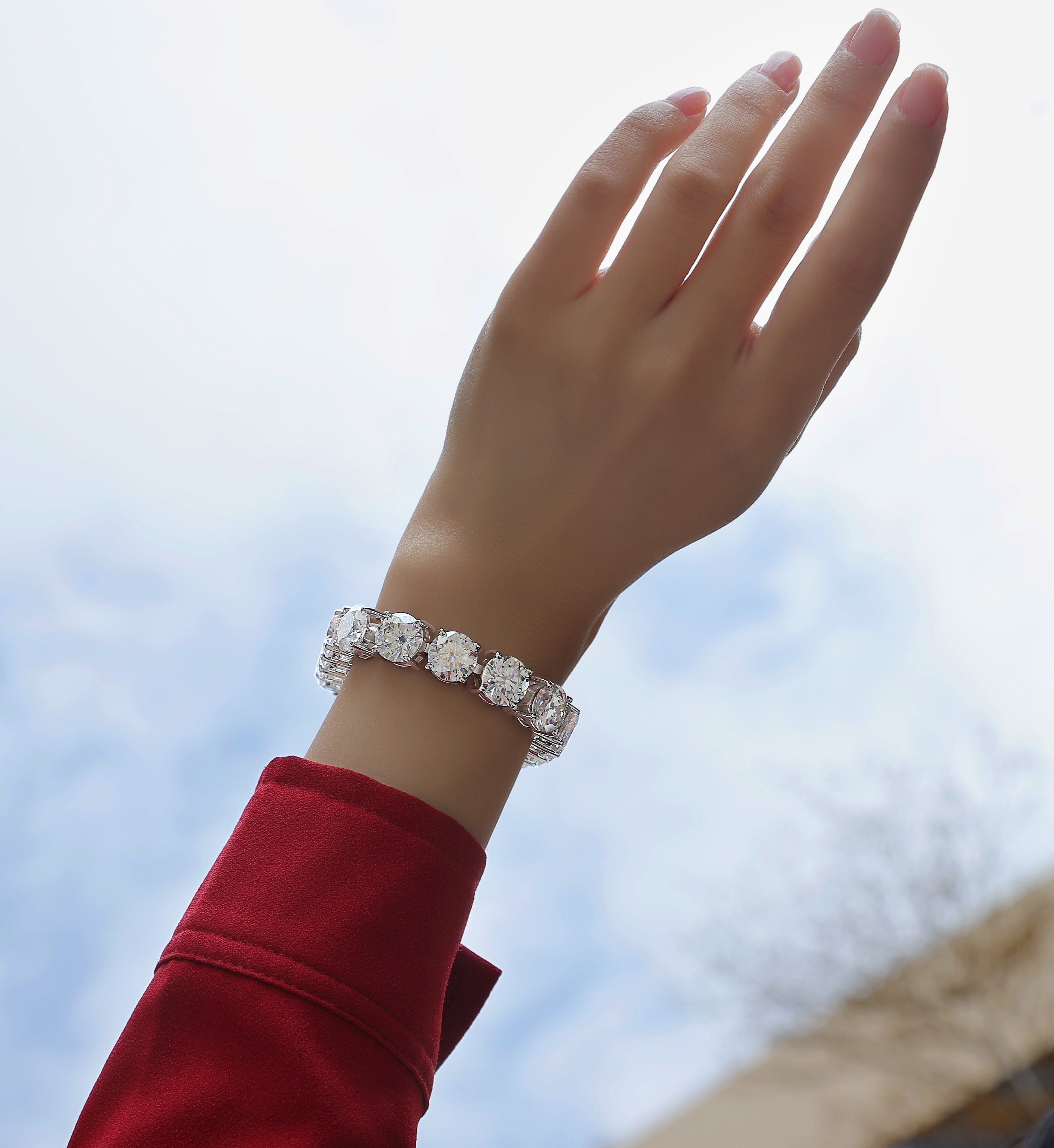 Splendeur — 5-Carat Moissanite Silver Bracelet