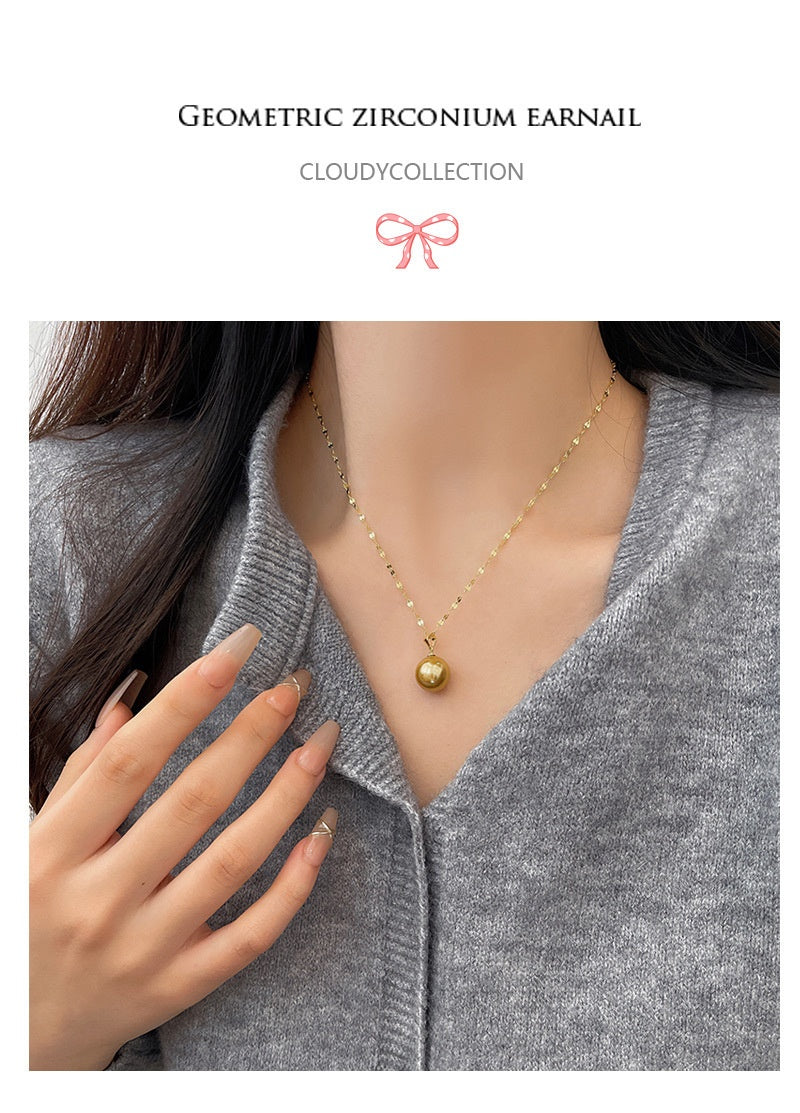 Pearl Luxe — Real Gold-Plated Pearl Clavicle Necklace | Japanese Minimalist
