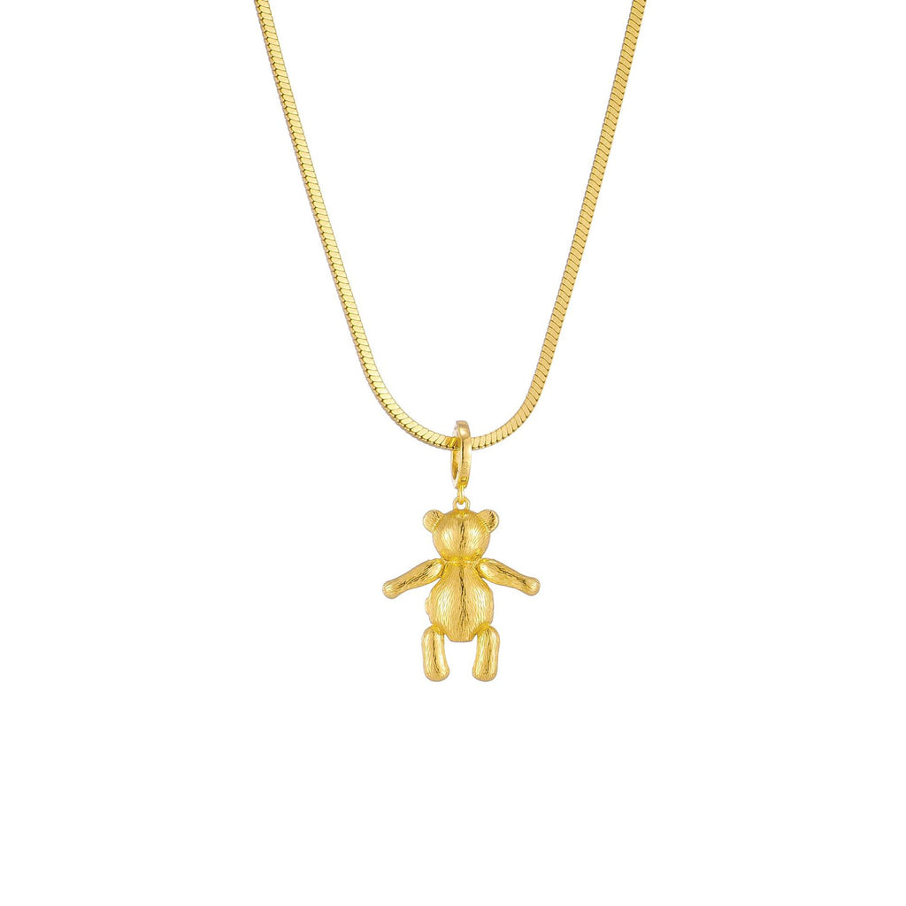 Sweet Bear 925 Sterling Silver Cute Character Pendant Necklace
