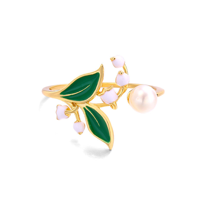 Bell Orchid Open Silver Ring | Dripping Oil Luxury Design