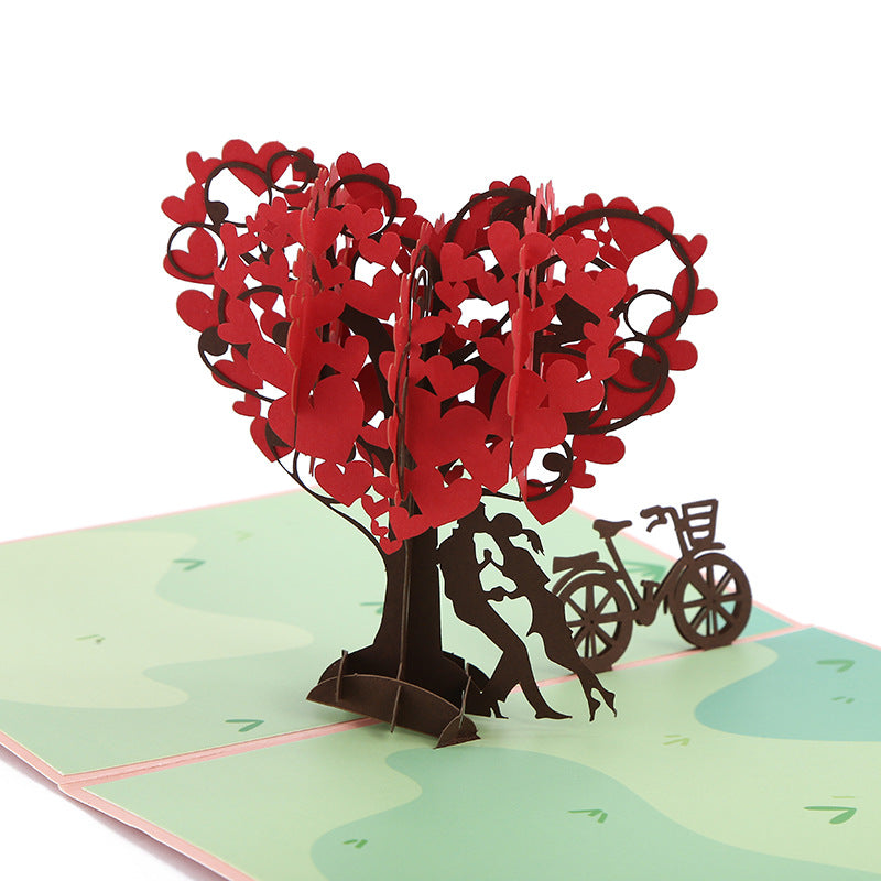 Luxury 3D Laser-Cut Love Greeting Card — Handcrafted Pop-Up Design