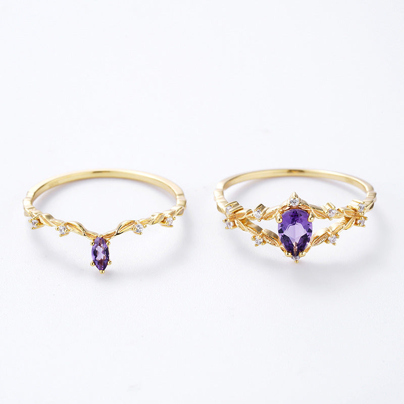 Couronne Amethyst Crown Ring