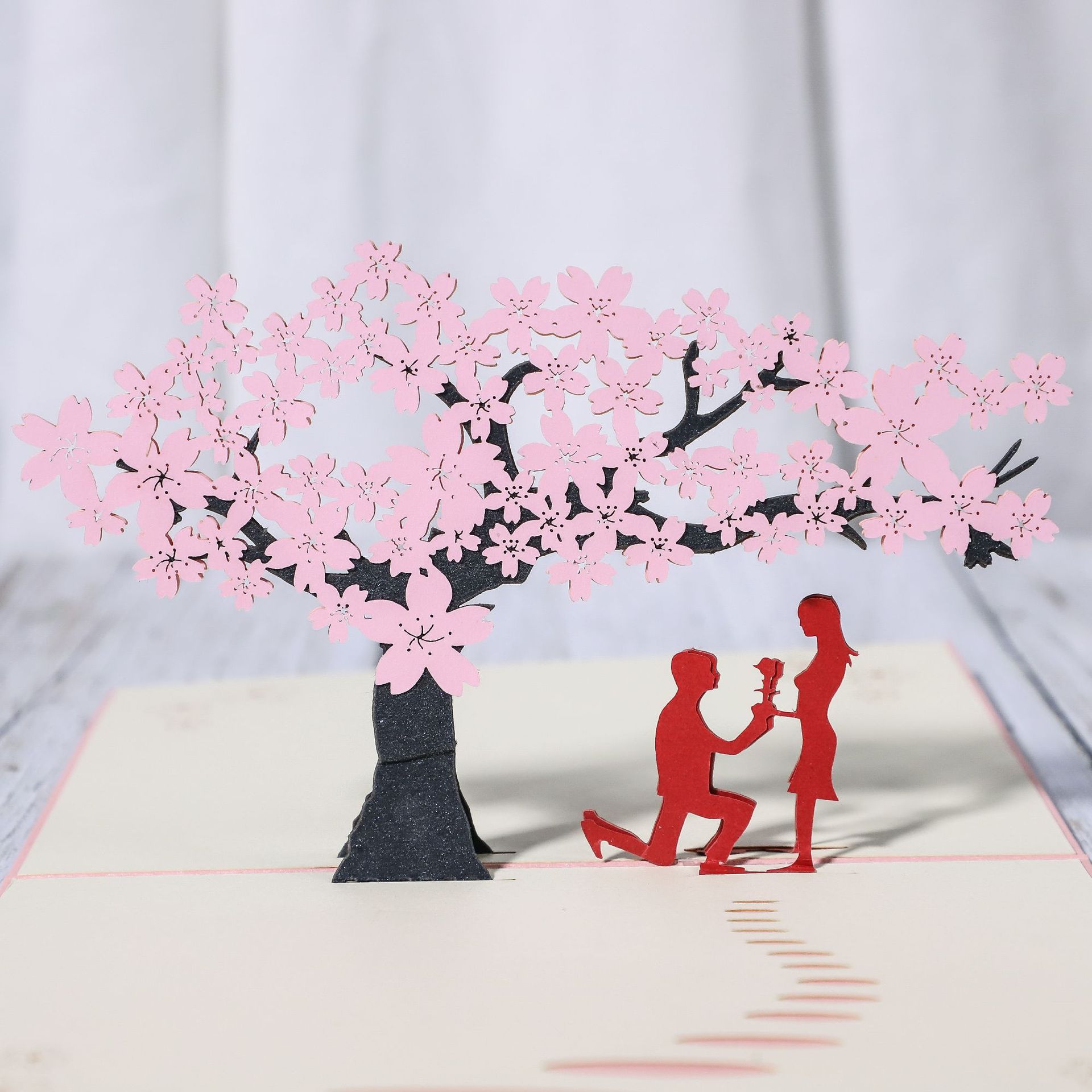 Luxury 3D Laser-Cut Love Greeting Card — Handcrafted Pop-Up Design