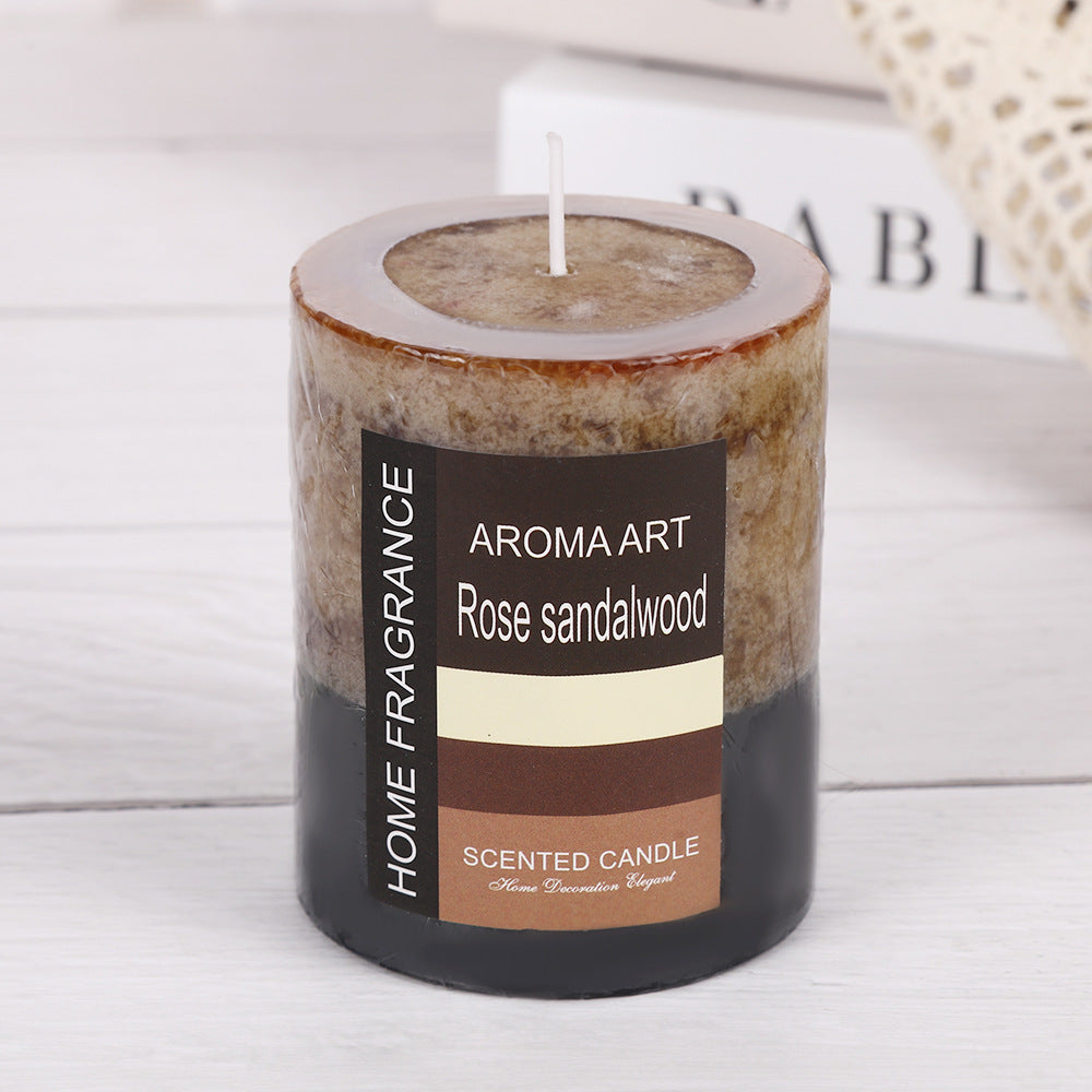 Handmade Retro Cylindrical Candle — Botanical Fragrance Collection