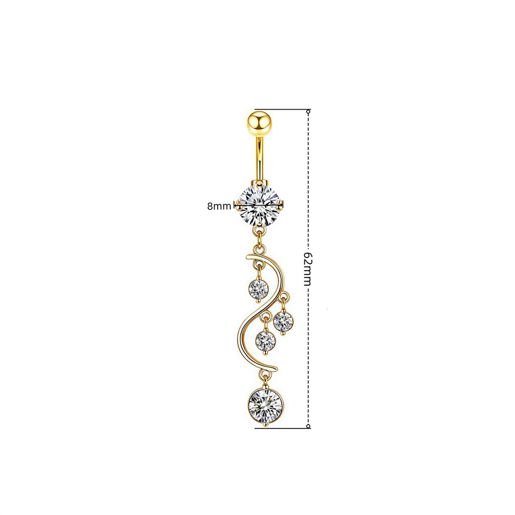 Zircon Butterfly Belly Button Ring — 60 Designs