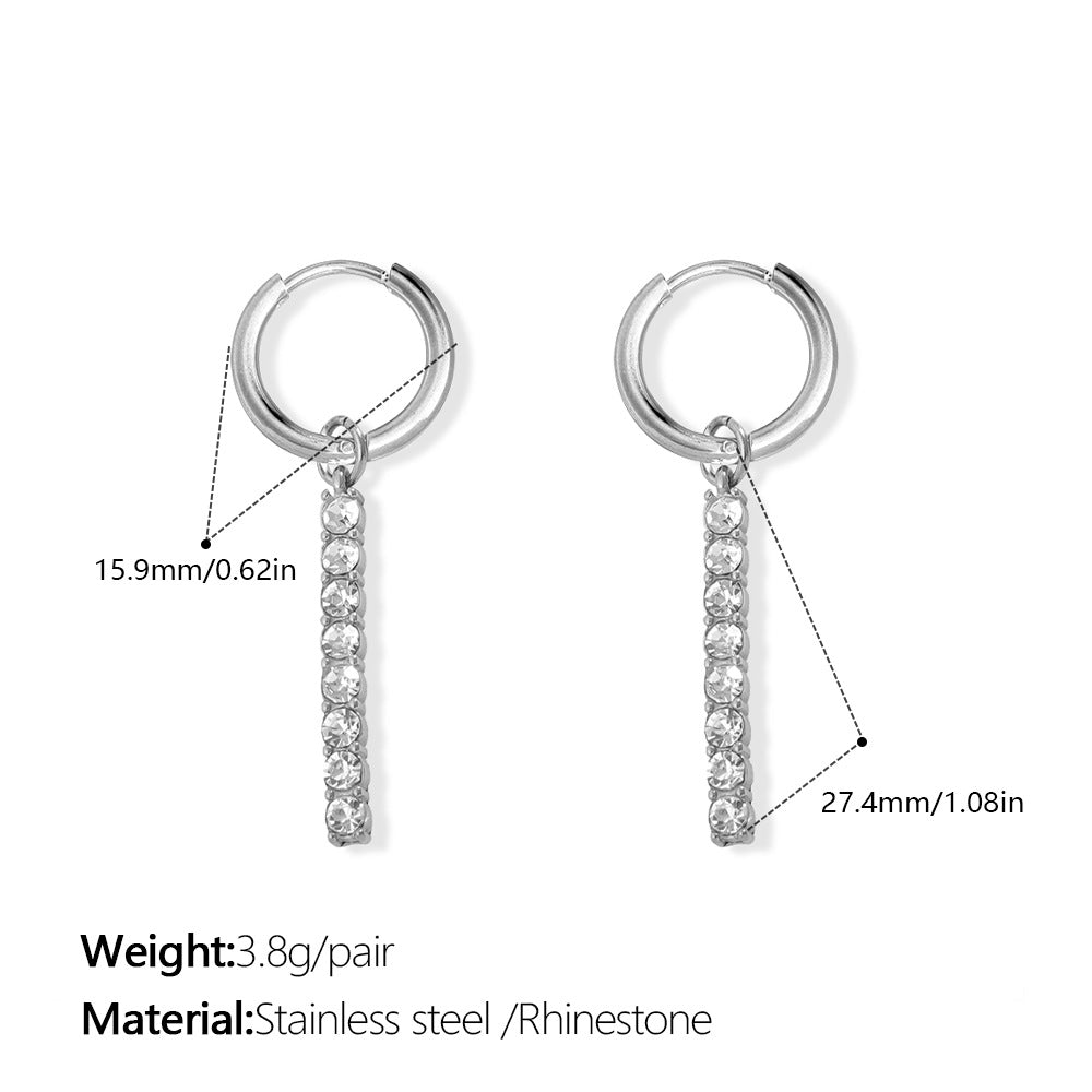 Goutte — Diamond Waterdrop Circle Earrings