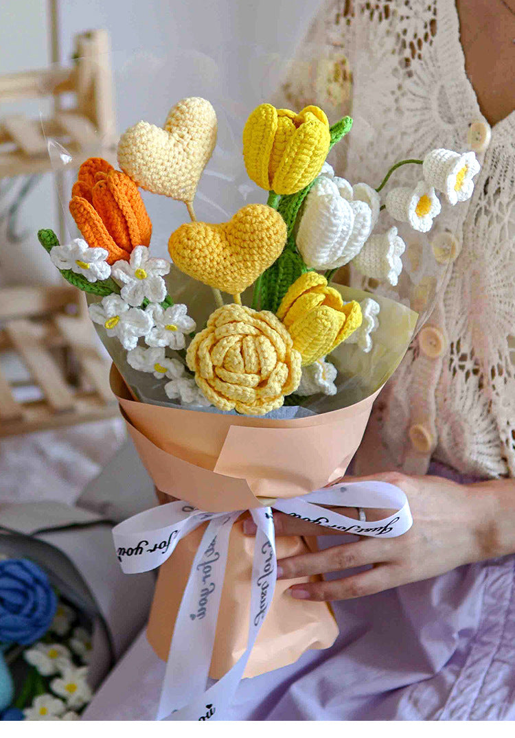 DIY Heart Bouquet Kit — Hand-Woven Gift for Her