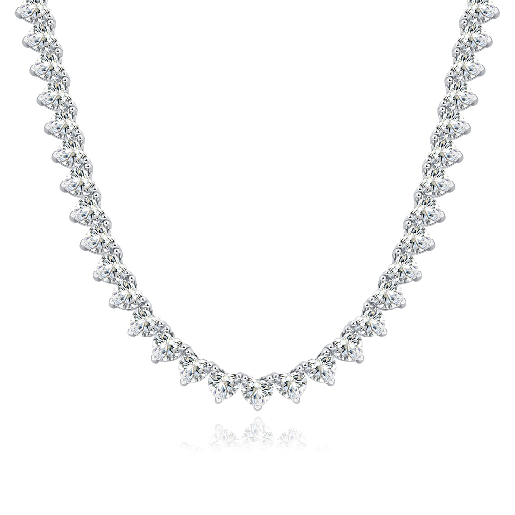 Romantic Gravity — 1-carat Moissanite Pendant Necklace | S925 Platinum-plated Silver