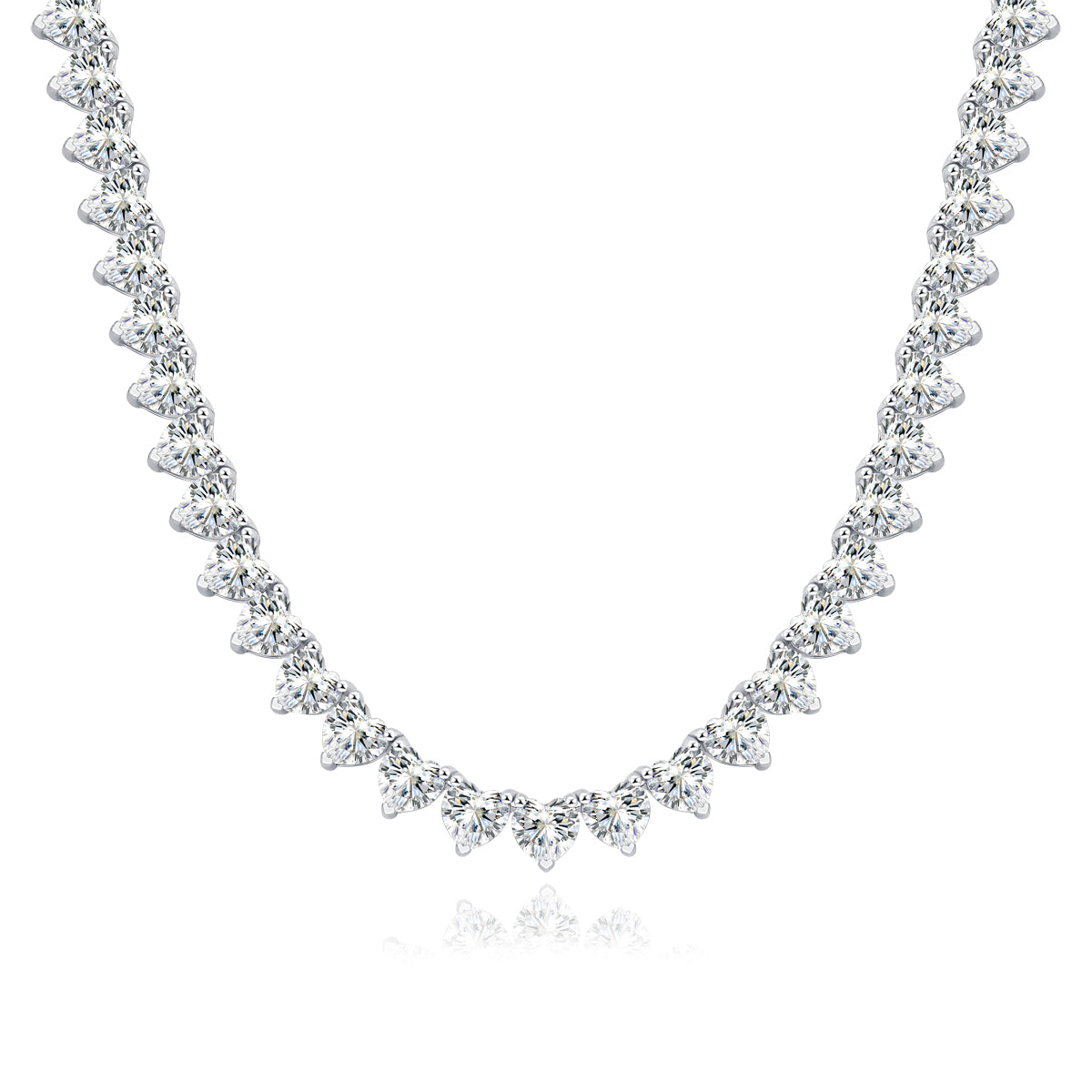 Romantic Gravity — 1-carat Moissanite Pendant Necklace | S925 Platinum-plated Silver