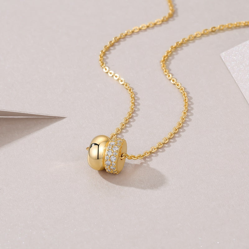 Moissanite Luxury Pendant Necklace | S925 Silver with Gold Plating