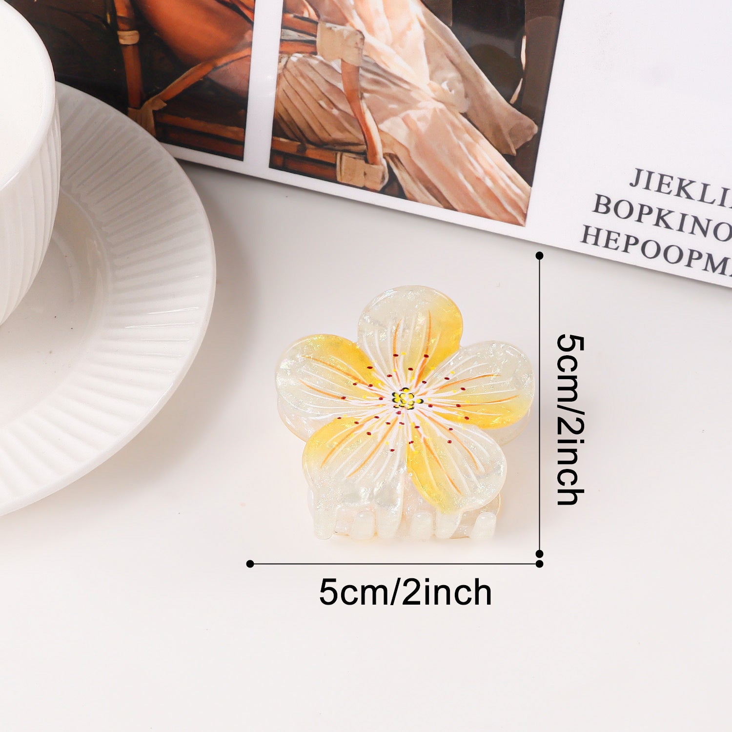 La Fleur — Floral Shark Hair Clip