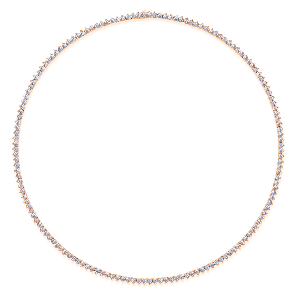 Solitude Moissanite Necklace – Gold, Platinum & Rose Gold | Sterling Silver