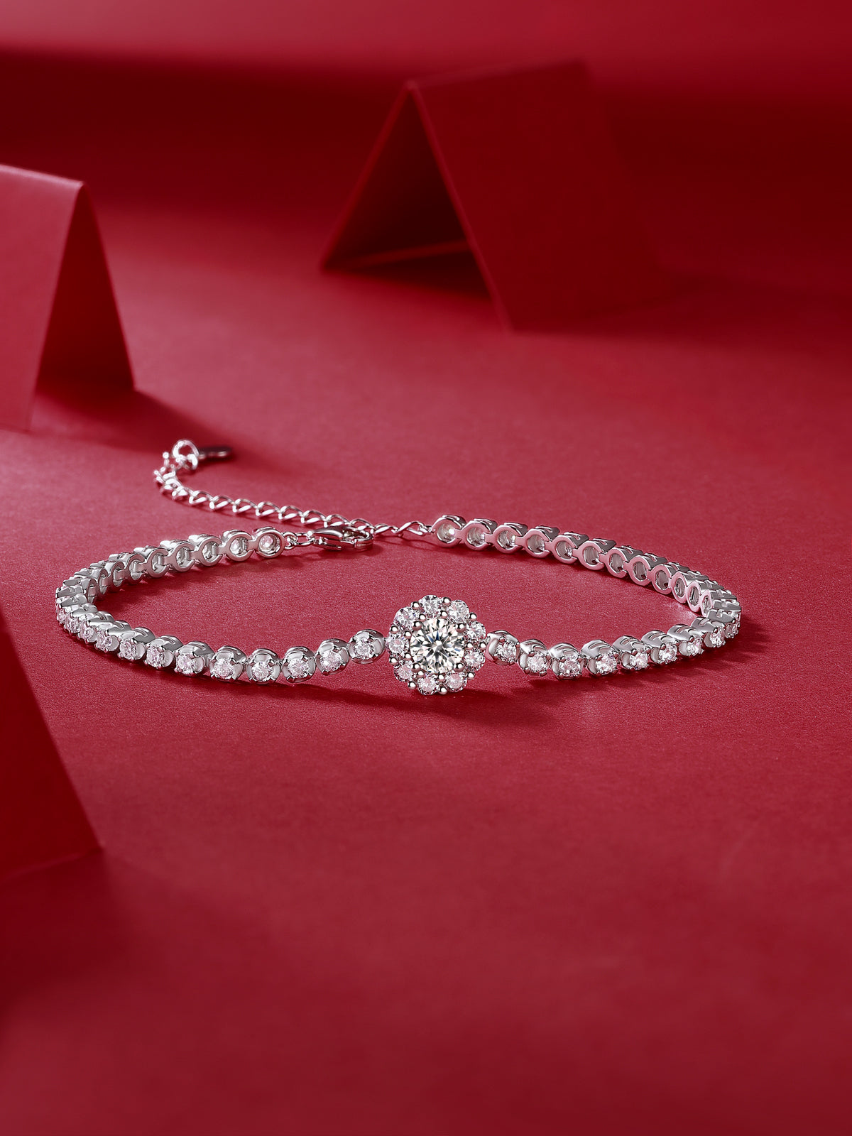 Celeste — Moissanite Bracelet | S925 Platinum-plated Silver