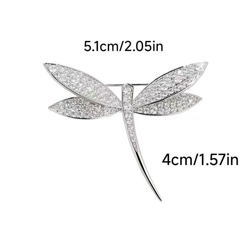 Rhinestone Dragonfly Brooch — Luxury Edition
