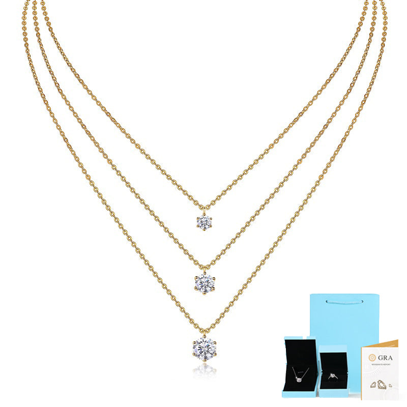 2-Carat Morganite Pendant Necklace — Gold-Plated S925 Silver