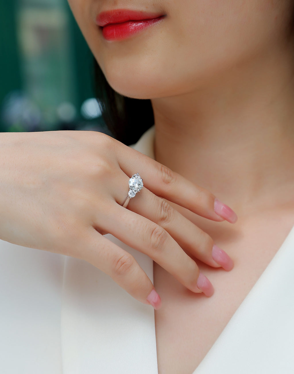 Three Reincarnations Engagement Ring | 2-Carat Moissanite | S925 Silver & Gold