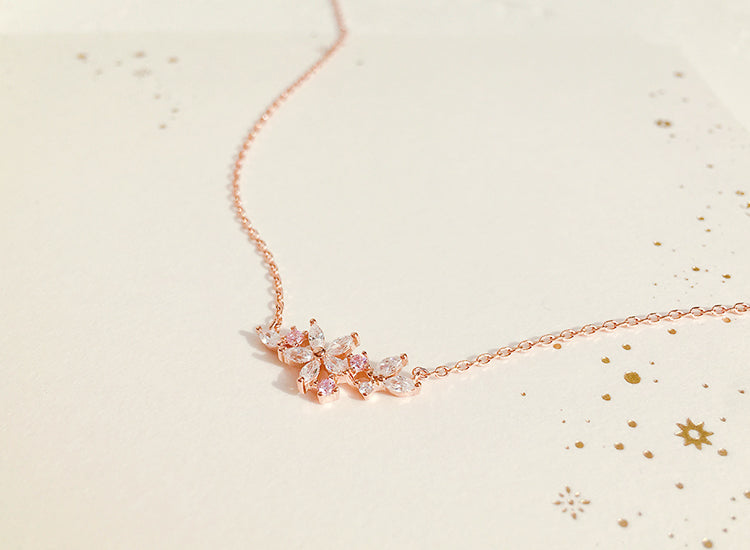 Flower Branch & Leaves 925 Sterling Silver Jewellery Set | Luxury Style
