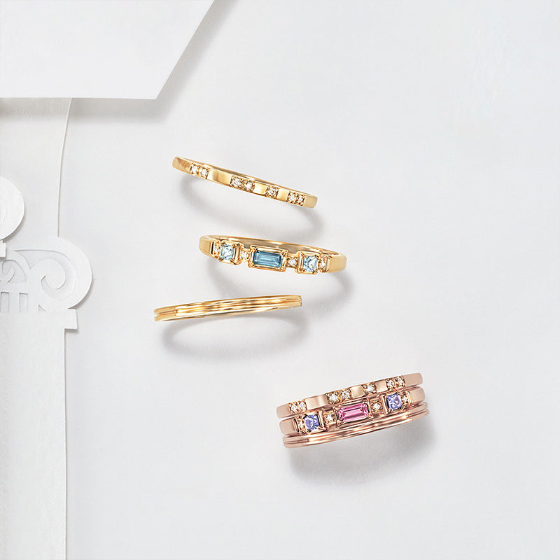 Dual-Tone Gold & Rose Gold Silver Ring | Luxury Women's Jewelry
