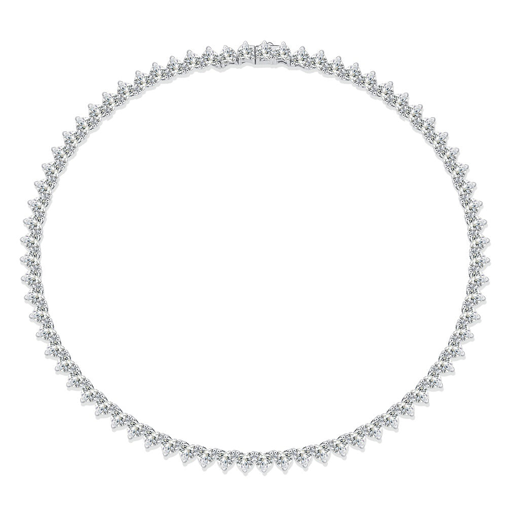 Romantic Gravity — 1-carat Moissanite Pendant Necklace | S925 Platinum-plated Silver