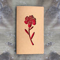 Vintage Kraft Paper Laser-Cut Love Greeting Card — Hollow Floral Design