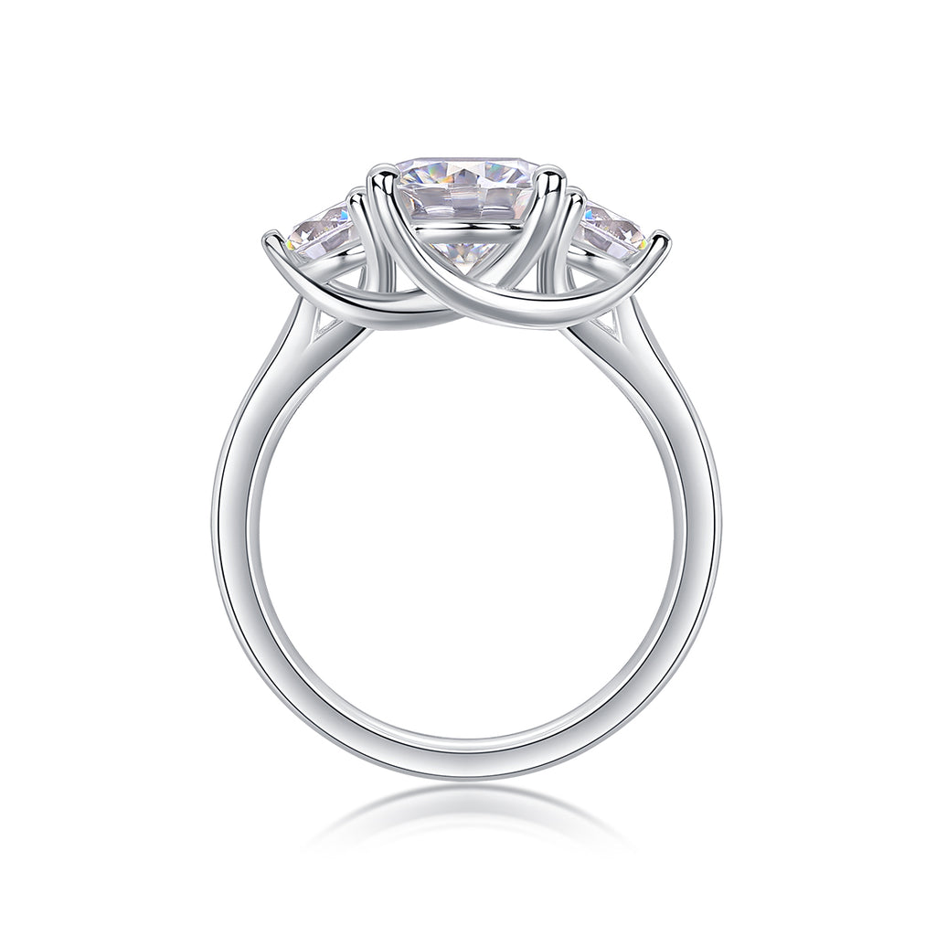 Three Reincarnations Engagement Ring | 2-Carat Moissanite | S925 Silver & Gold
