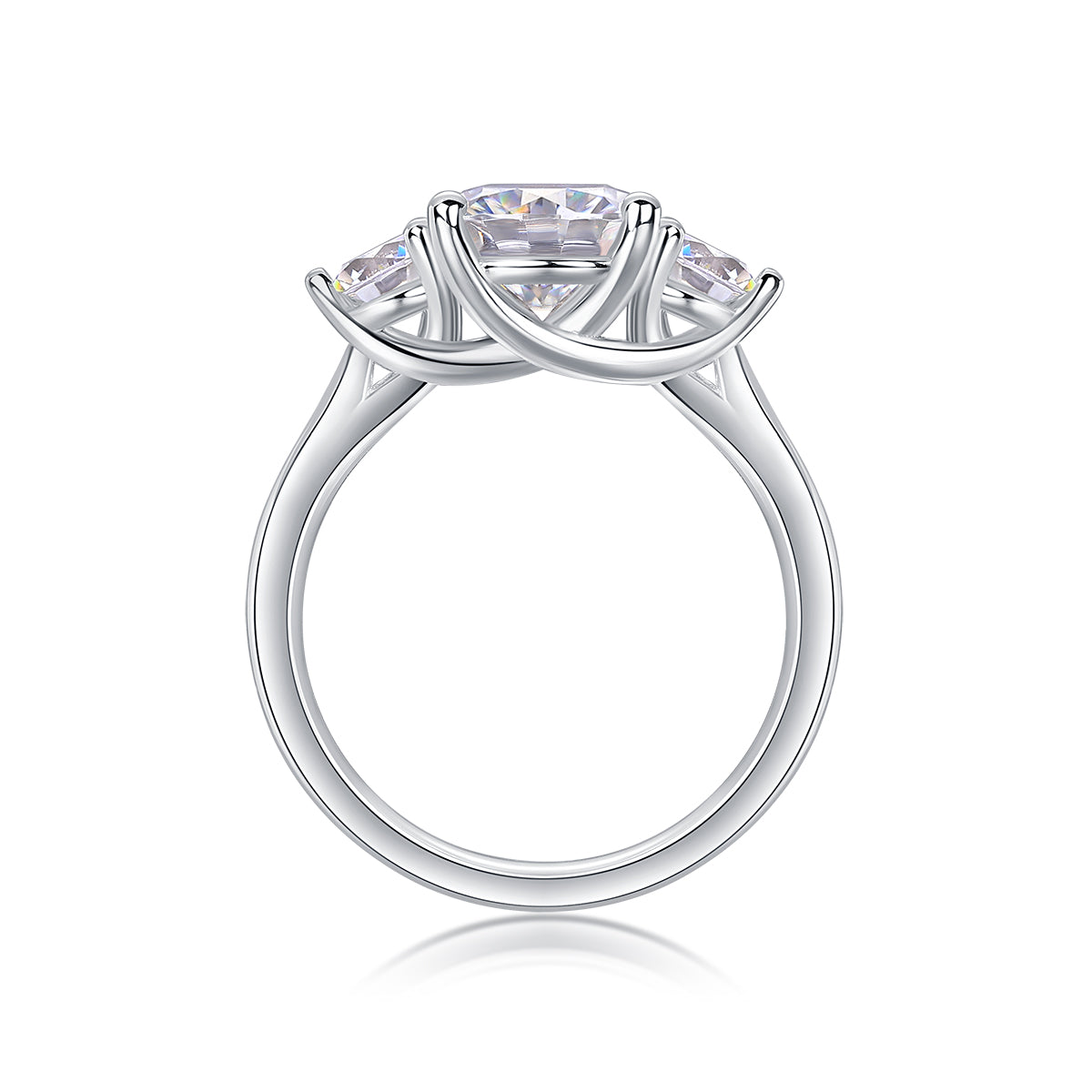 Three Reincarnations Engagement Ring | 2-Carat Moissanite | S925 Silver & Gold