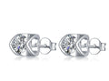925 Sterling Silver Moissanite Jewelry — Earrings & Pendant