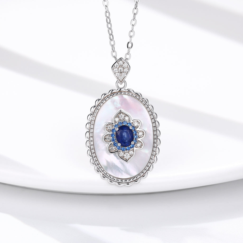 Platinum Aura – 925 Sterling Silver Platinum Gold Geometric Luxury Pendant Necklace