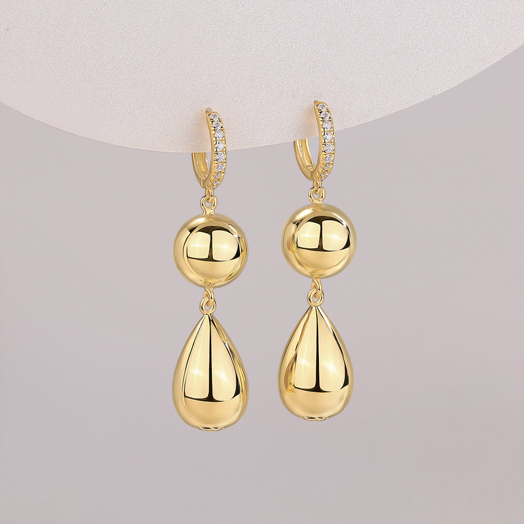Golden Gourd — Moissanite Stud Earrings Set | S925 Gold-plated Silver