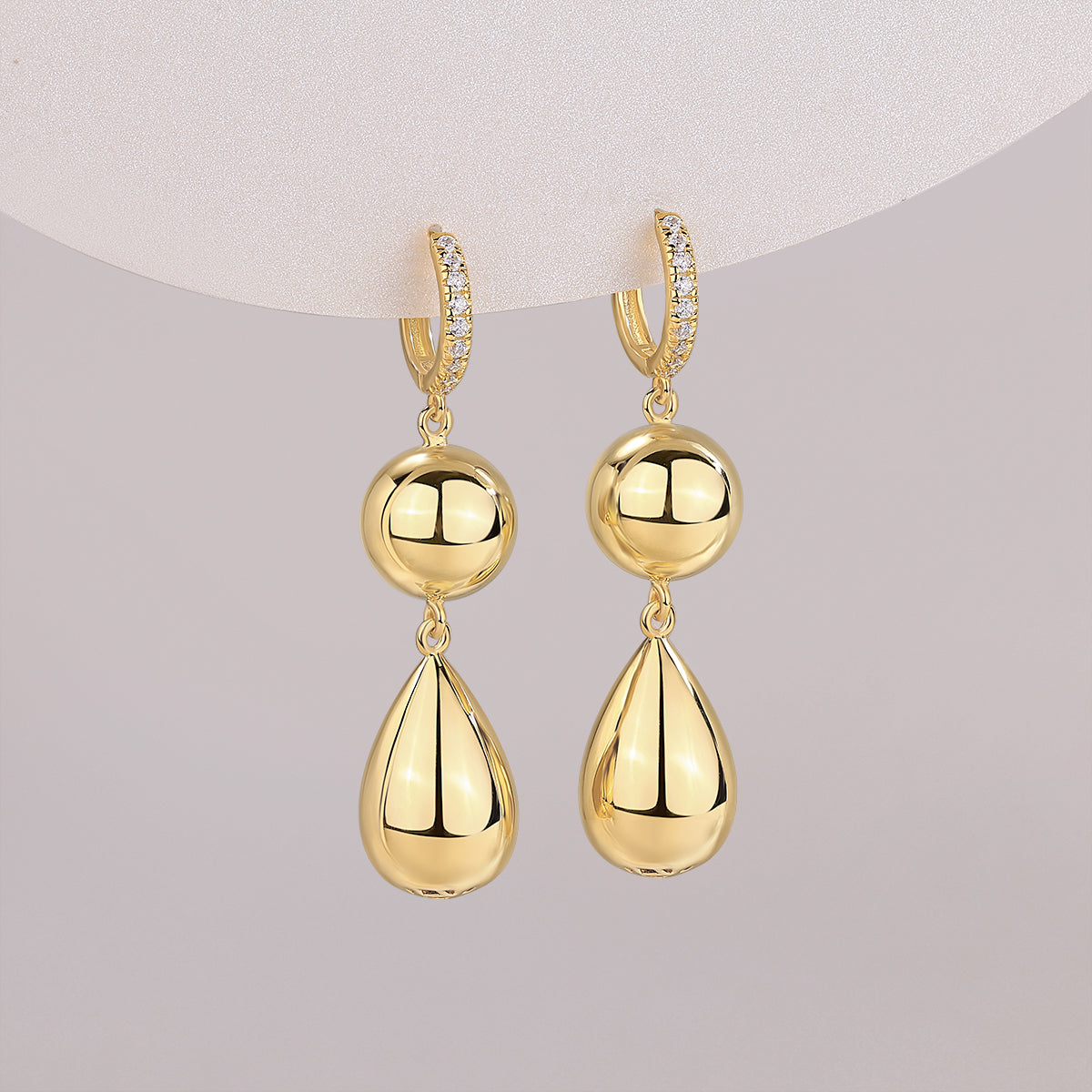 Golden Gourd — Moissanite Stud Earrings Set | S925 Gold-plated Silver
