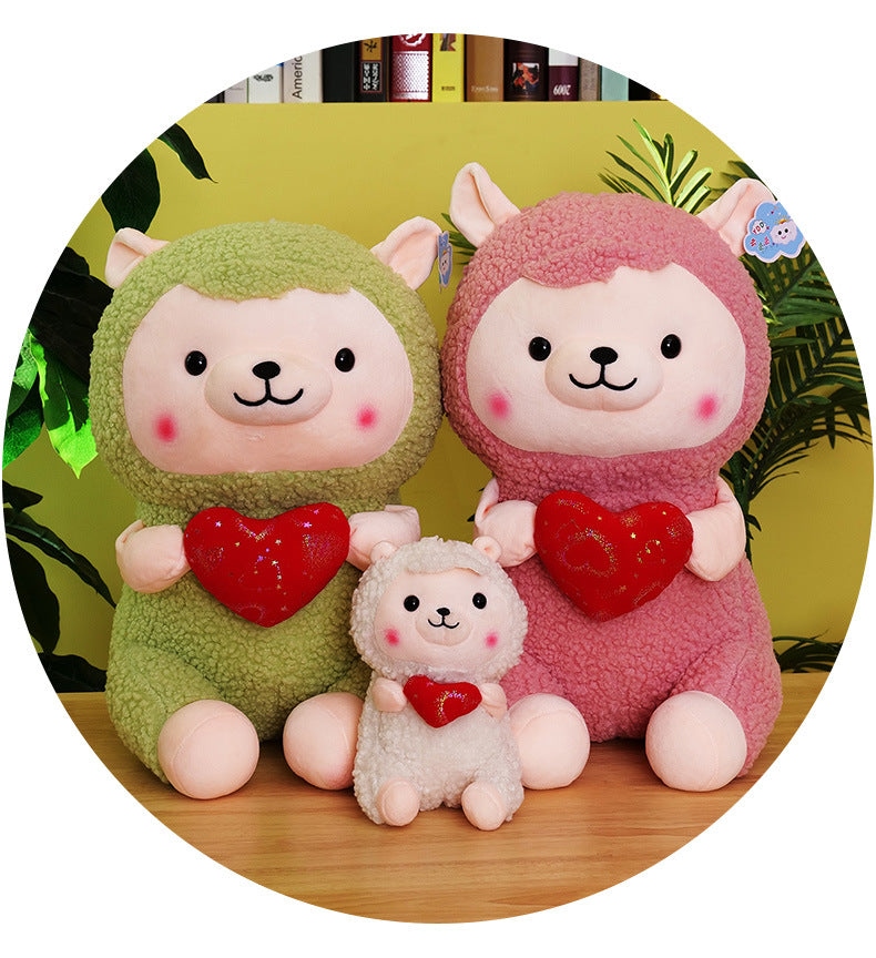 The Heart Alpaca — Luxury Plush Pillow Companion