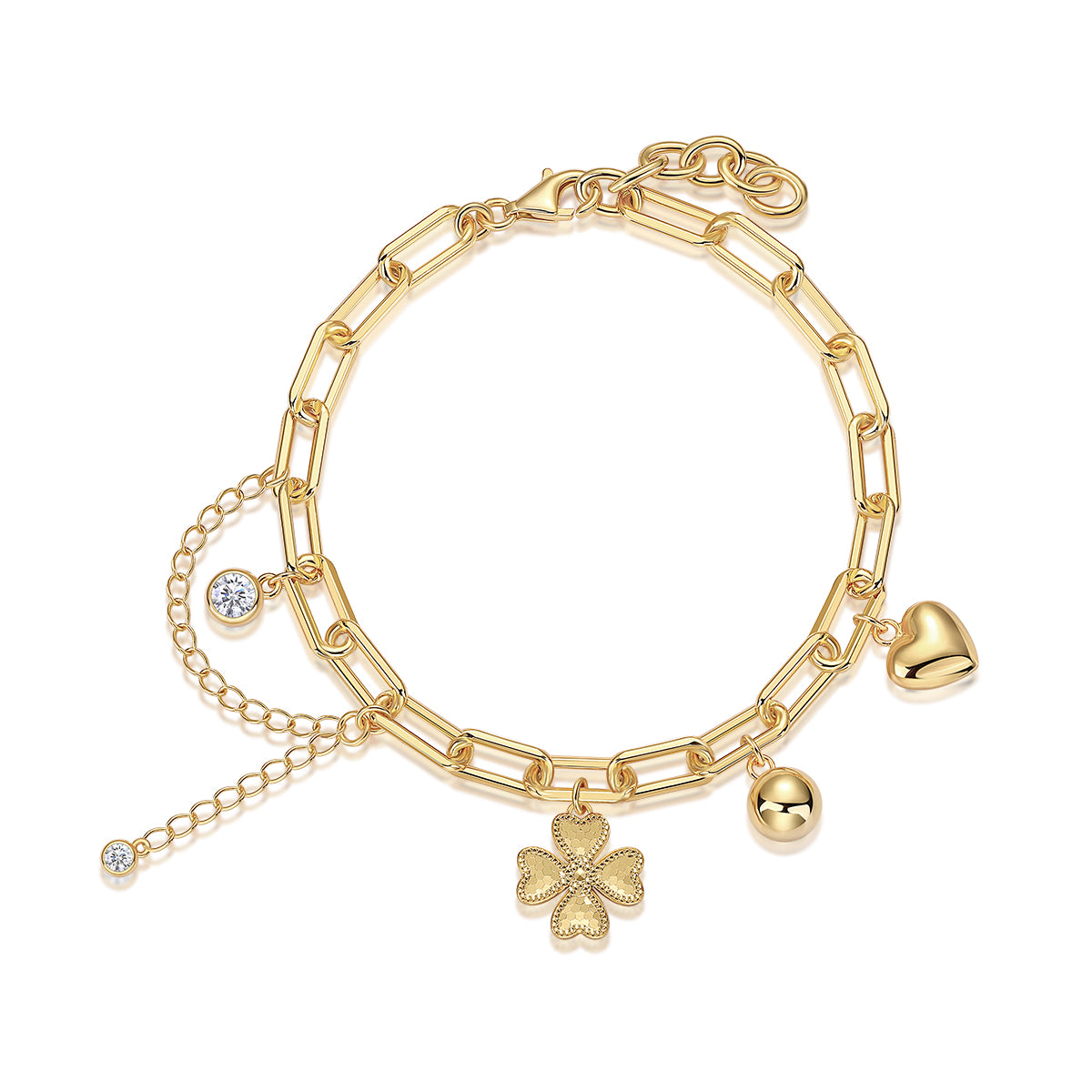 0.5 Carat Moissanite Bracelet — 18K Gold-Plated S925 Silver | GRA Certified