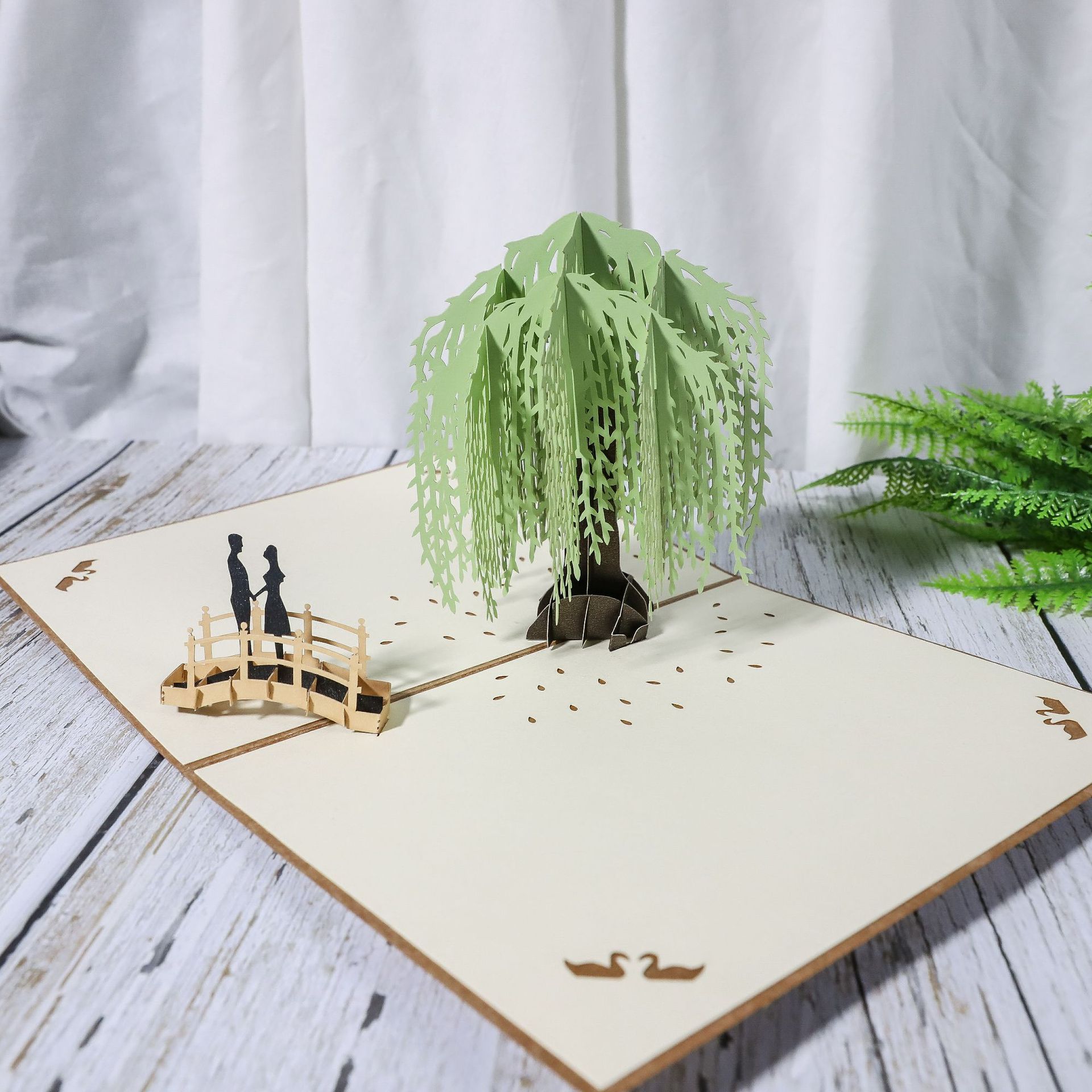 Luxury 3D Laser-Cut Love Greeting Card — Handcrafted Pop-Up Design