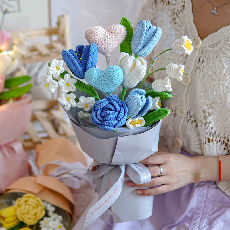 DIY Heart Bouquet Kit — Hand-Woven Gift for Her
