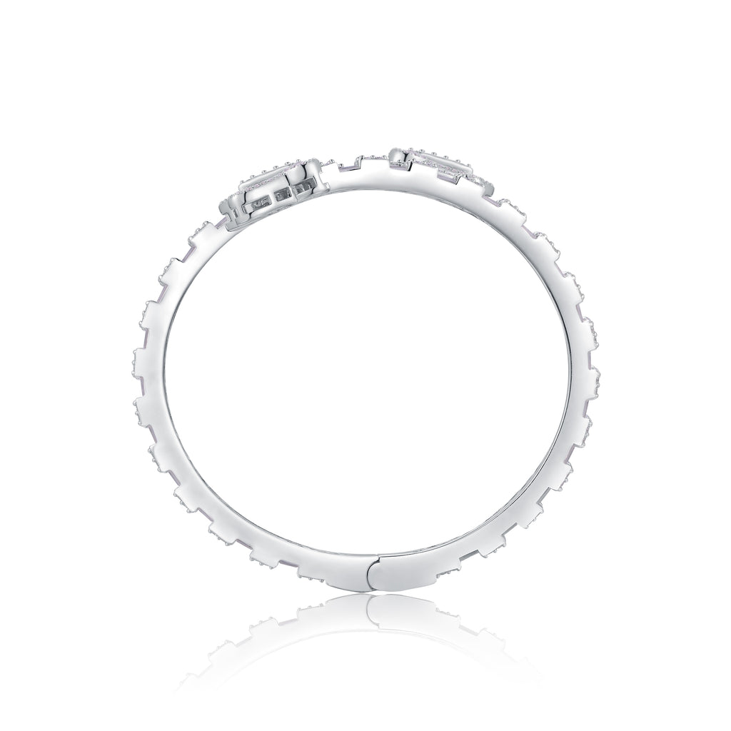 Lumière Moissanite Bracelet — Platinum-Plated S925 Silver