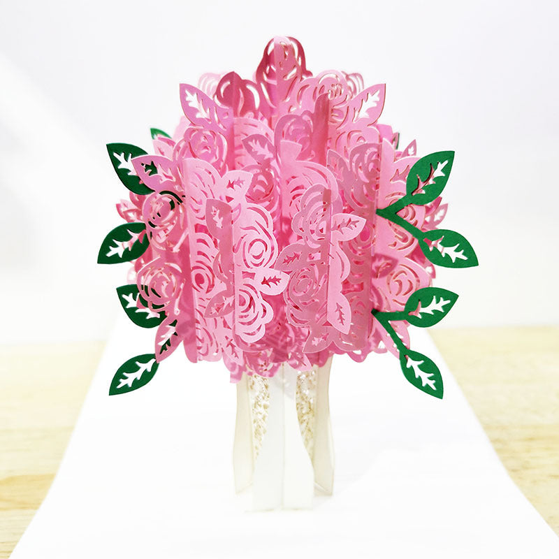 Luxury 3D Laser-Cut Love Greeting Card — Handcrafted Pop-Up Design