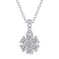Snowflake Dance – Moissanite Pendant Necklace | Platinum-Plated Sterling Silver
