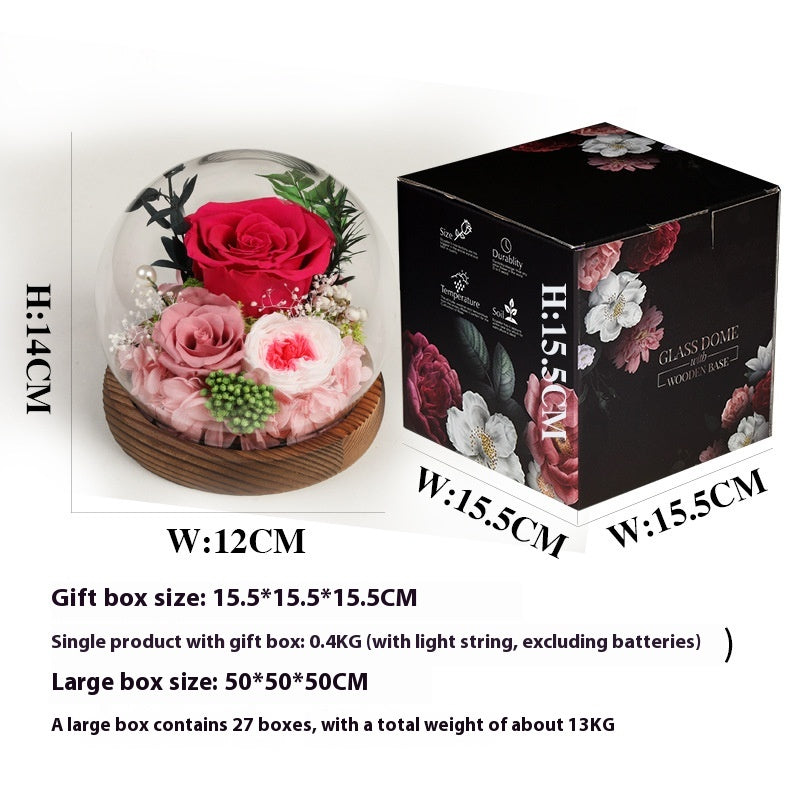 Luxury Dried Flower Glass Dome — Eternal Botanical Ornament | 23 Styles