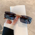 Frameless Wood Grain Sunglasses — UV400 Fashion Eyewear