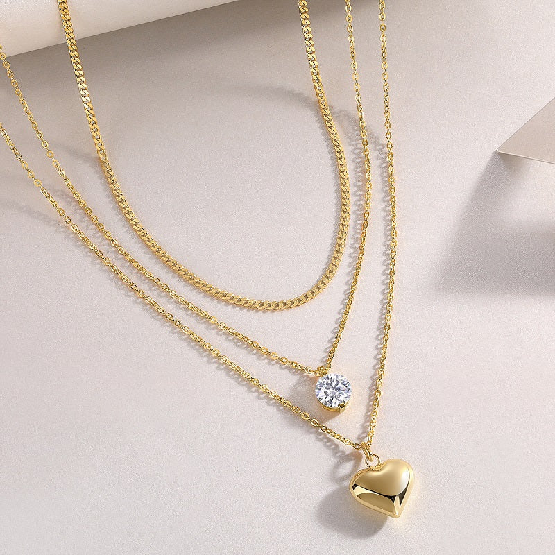 Morganite Pendant Necklace – 2 Carat | Gold-Plated Sterling Silver