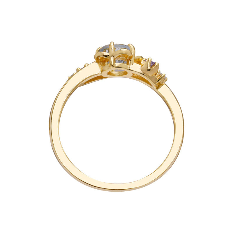 Ciel Topaz Flower Ring