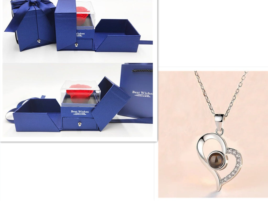 Eternal Rose — Crystal Necklace & Luxury Gift Box
