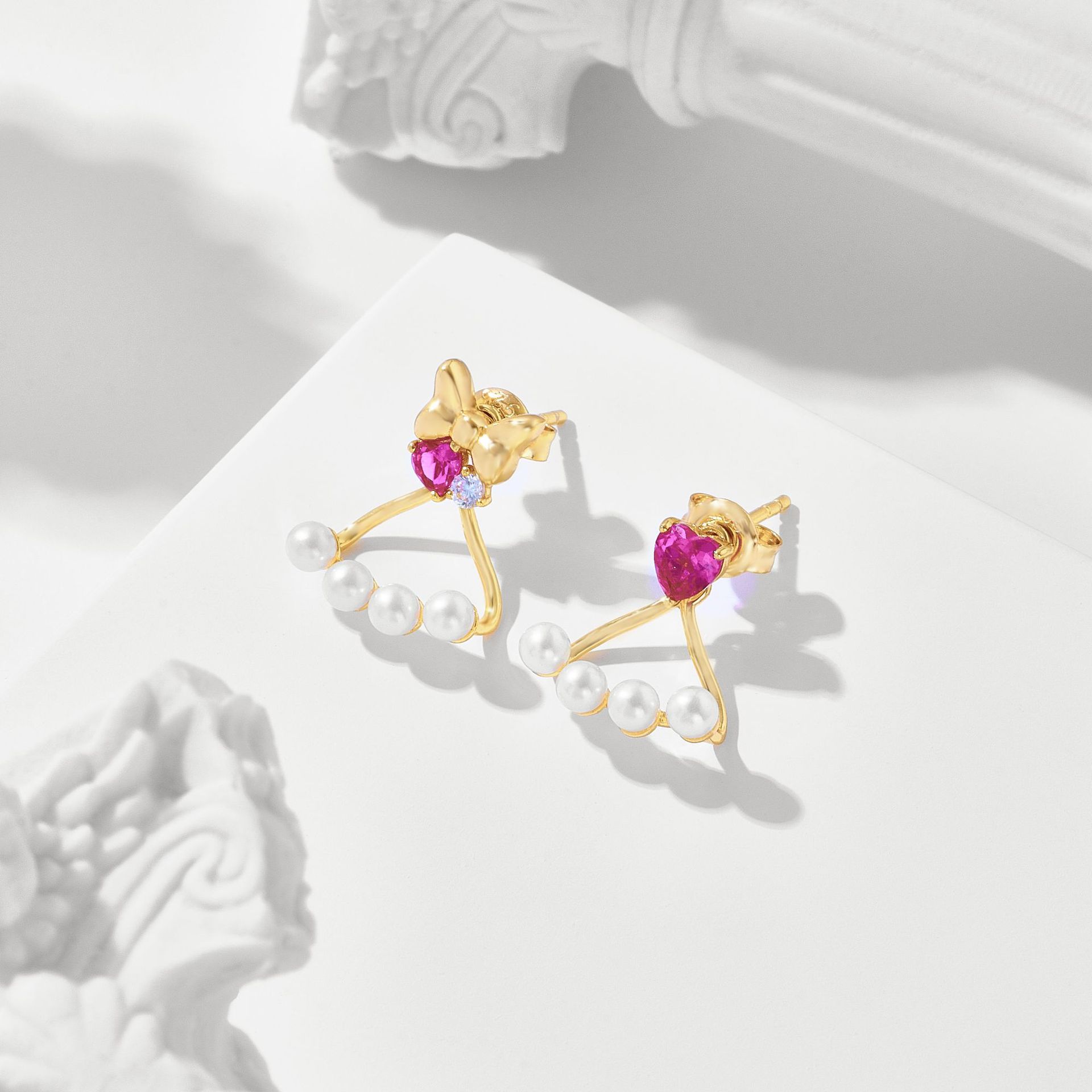 Butterfly Pearl – 925 Sterling Silver Freshwater Pearl Detachable Butterfly Luxury Earrings
