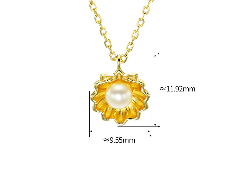 Pearl Shell – Freshwater Pearl Natural Shell Frosted Luxury Necklace