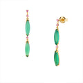 Cascade Chalcedony Tassel Drop Earrings