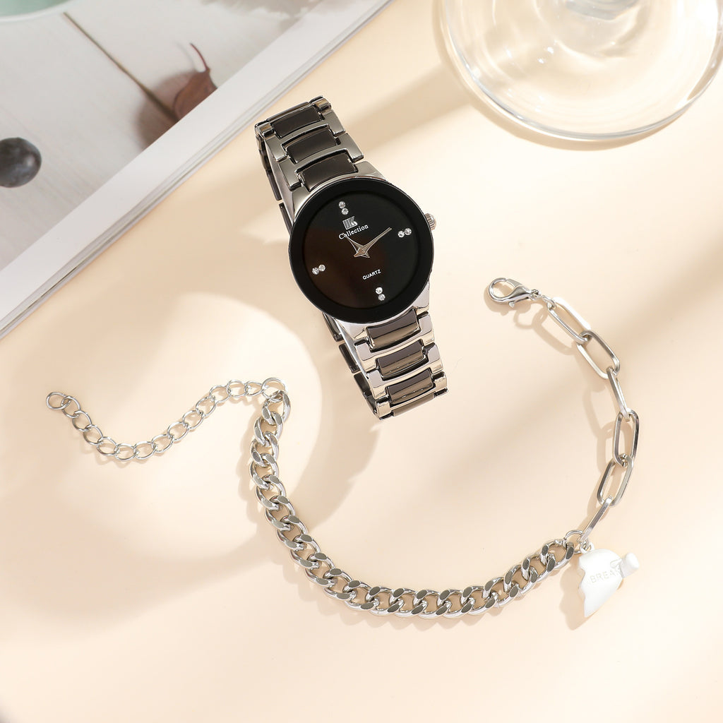 Women’s Watch & Heart Bracelet Set — Everyday Luxury