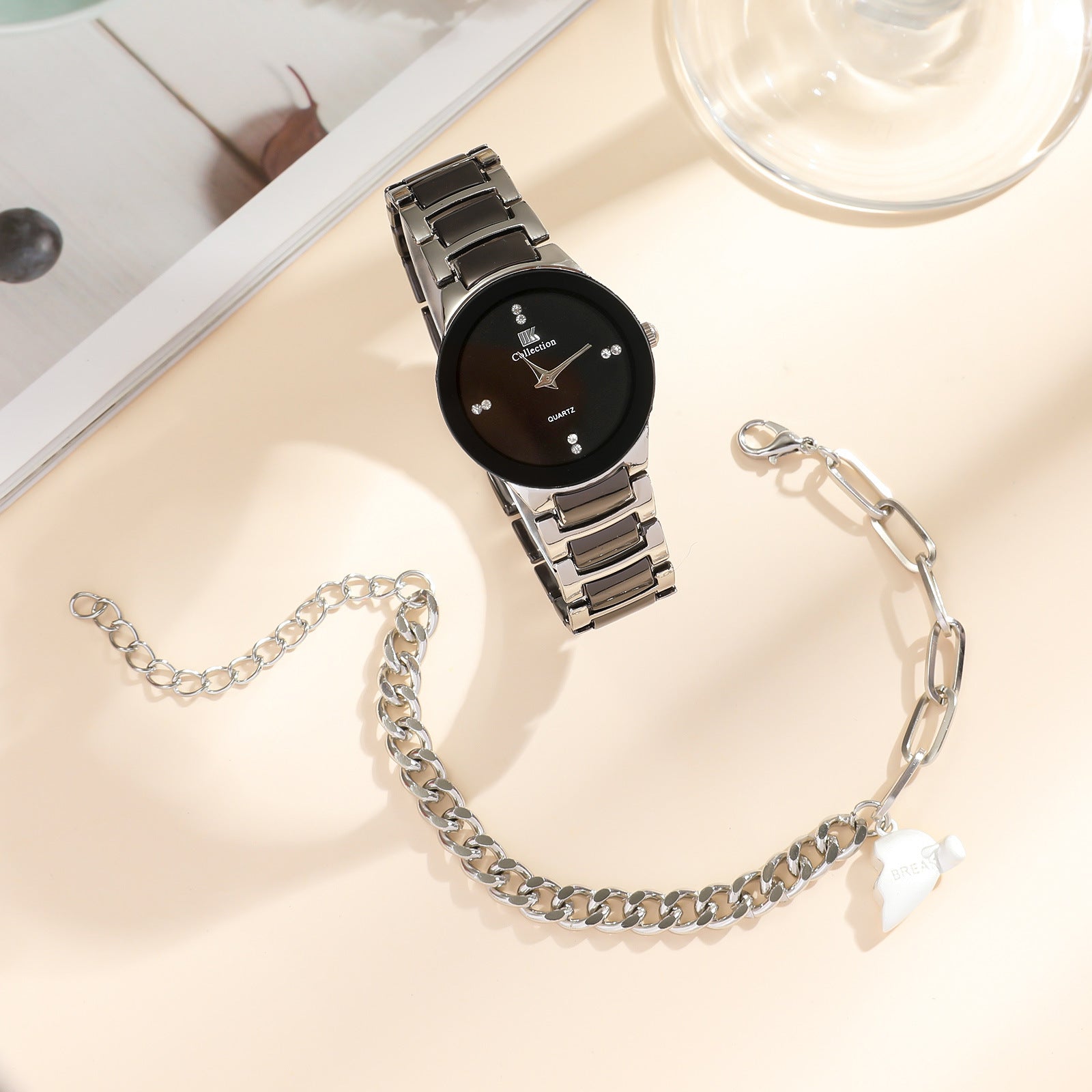 Women’s Watch & Heart Bracelet Set — Everyday Luxury