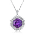 Violet Nest – 925 Silver Platinum Gold Natural Amethyst Luxury Necklace