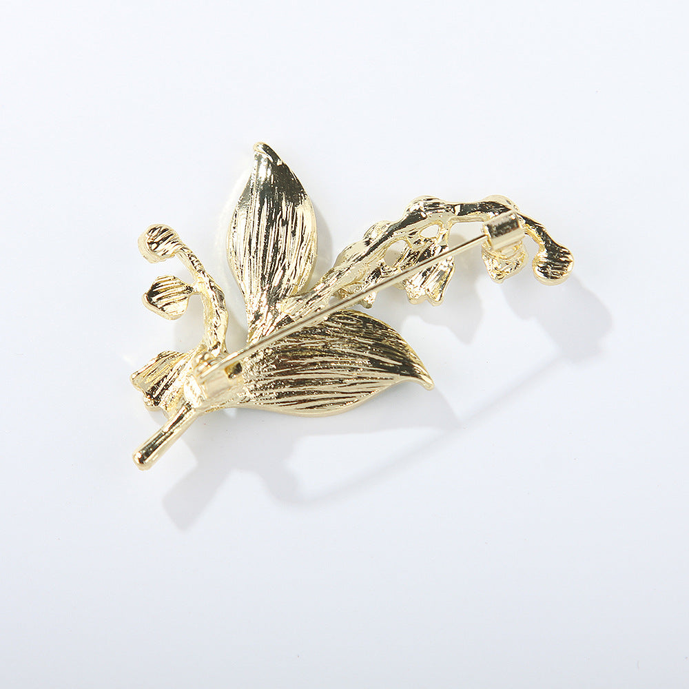 Green Tulip Brooch — Minimalist Luxury Pin